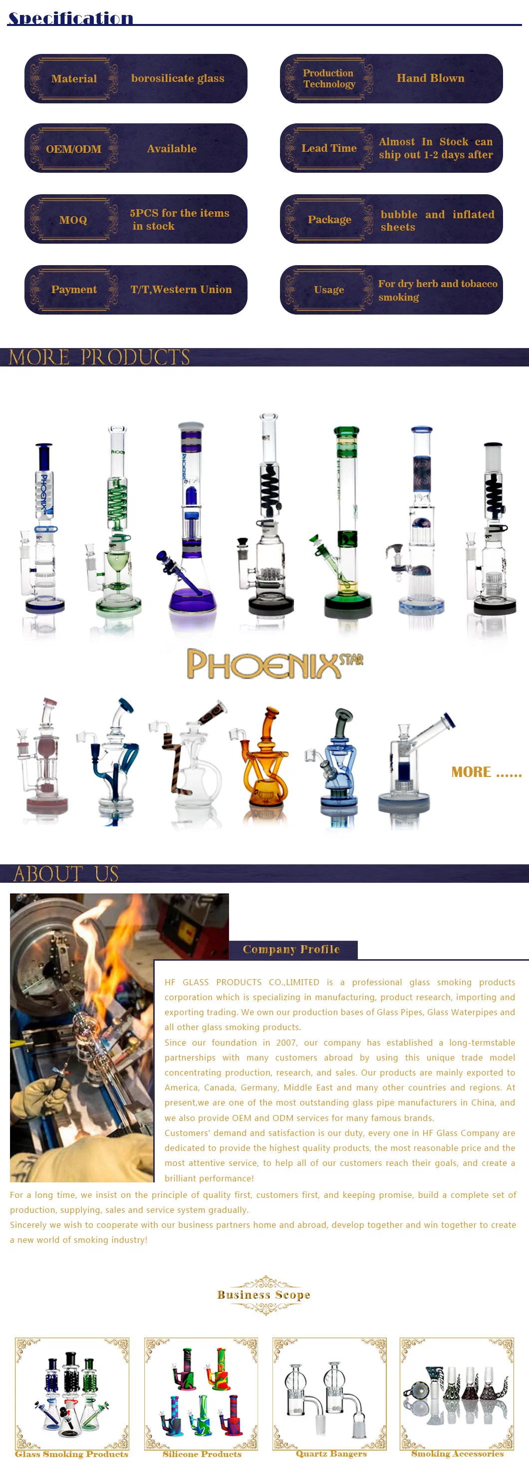 Phoenix Star 15 Inches Thickness Freezable Coil 6 Arms Tree Perc Hookah Smoking Glass Water Pipe High Quality